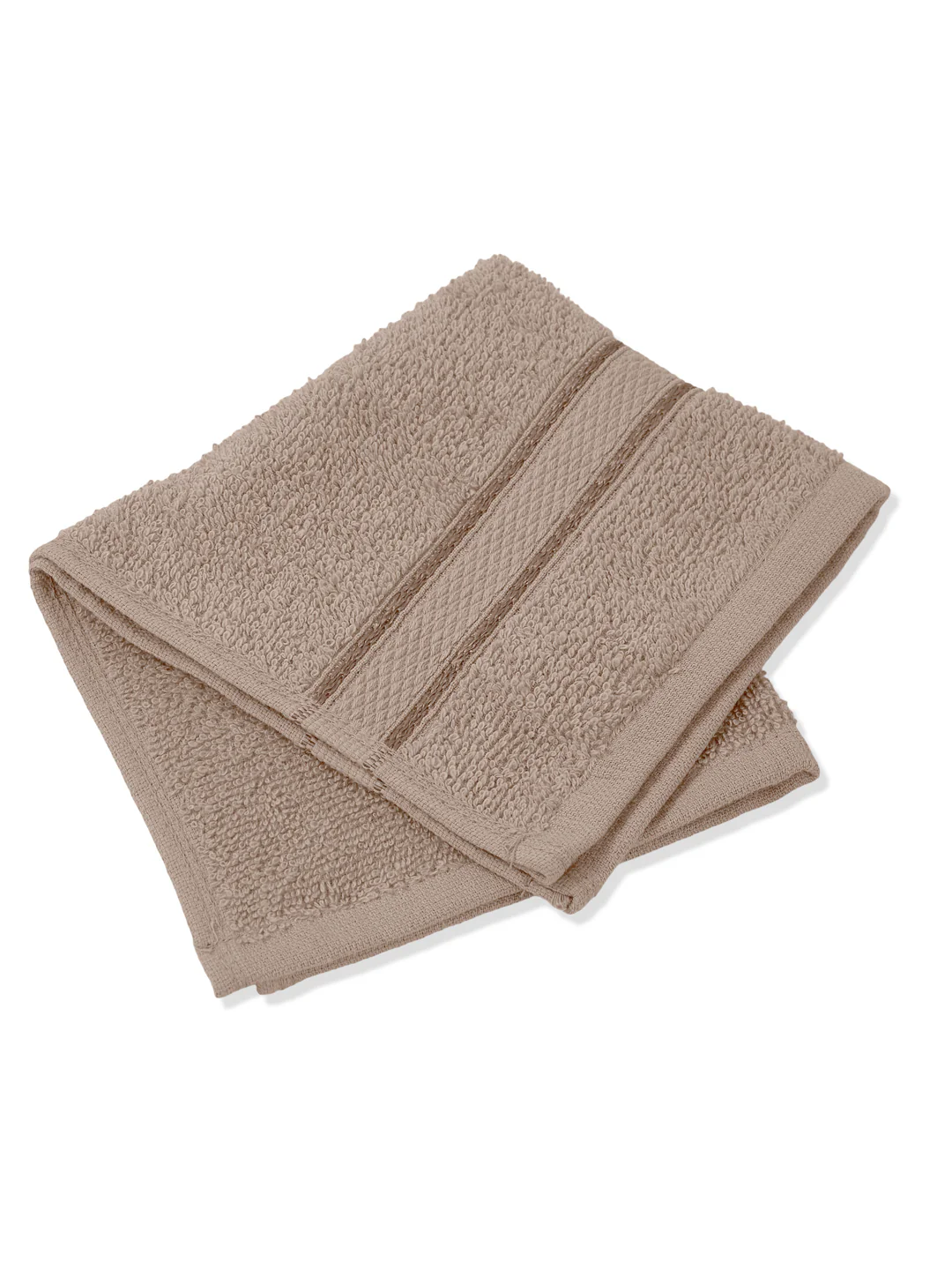 Luxury Beige Solid 600 GSM Face Towel 4 Pc Set (Eco Bamboo Collection) - Image 3