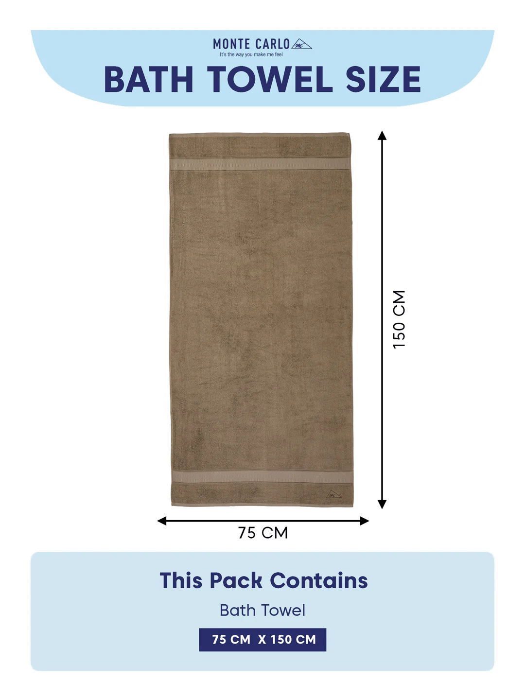 Luxury Brown Bamboo Cotton Solid 600 GSM Bath Towel Eco Bamboo 1 Pc Pvc Pack - Image 8