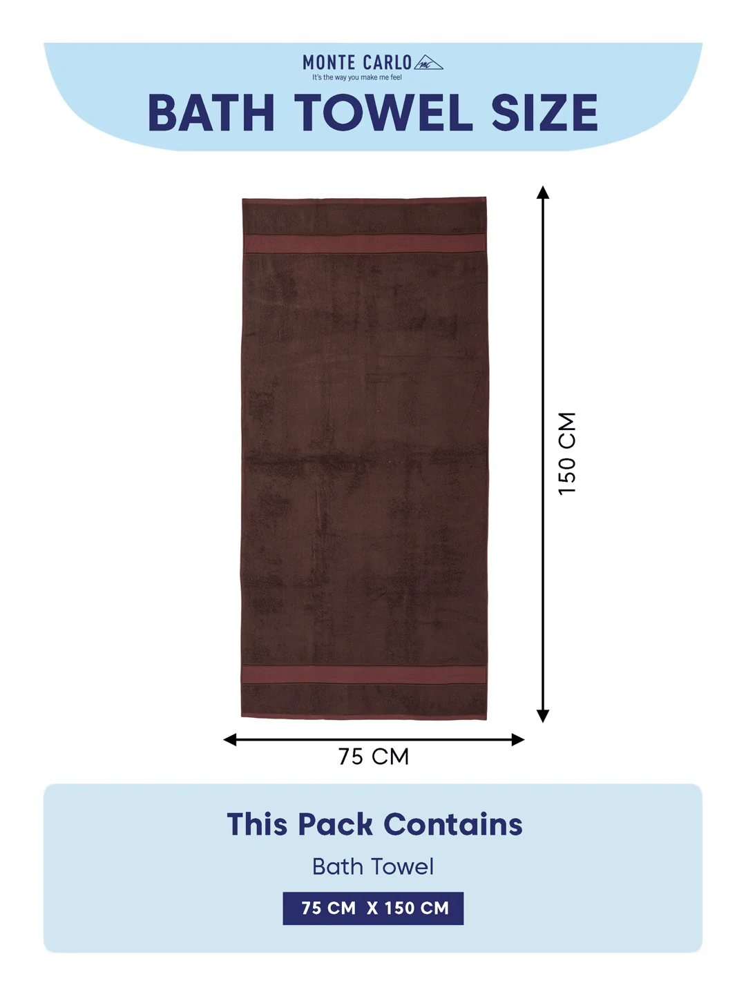 Luxury Brown Bamboo Cotton Solid 600 GSM Bath Towel Eco Bamboo 1 Pc Pvc Pack - Image 8