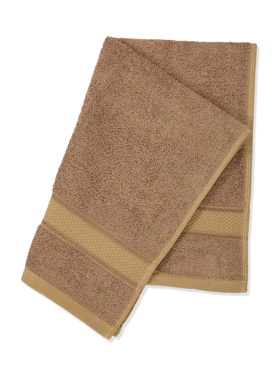 Luxury Camel Brown Bamboo Cotton Solid 600 GSM Hand Towel Eco Bamboo 2 Pc Set Pvc Pack - Image 7