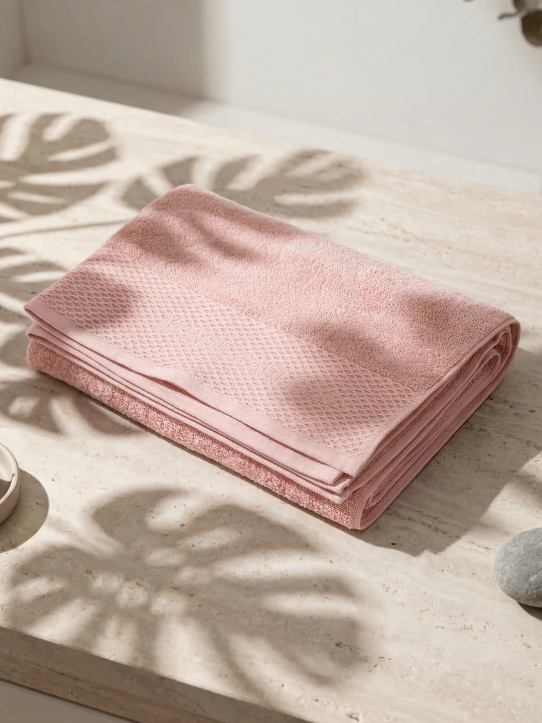 Luxury Dusty Pink 100% Cotton Solid 650 GSM Bath Towel Egyptian 1 Pc Box Pack - Image 2