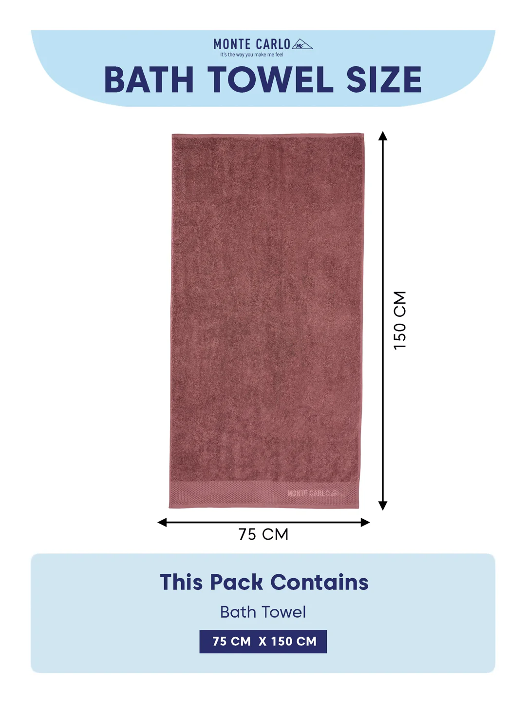 Luxury Dusty Rose 100% Cotton Solid 650 GSM Bath Towel Egyptian 1 Pc Box Pack - Image 8