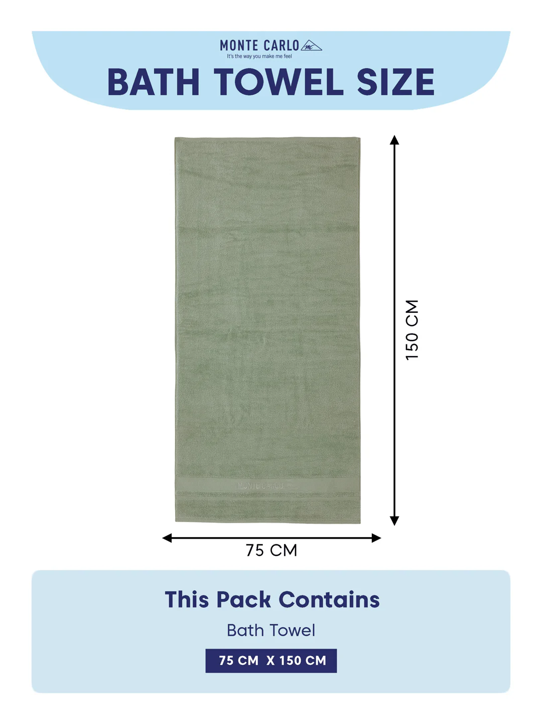 Luxury Light Grey 100% Cotton Solid 625 GSM Bath Towel Eusapia 1 Pc Box Pack - Image 8