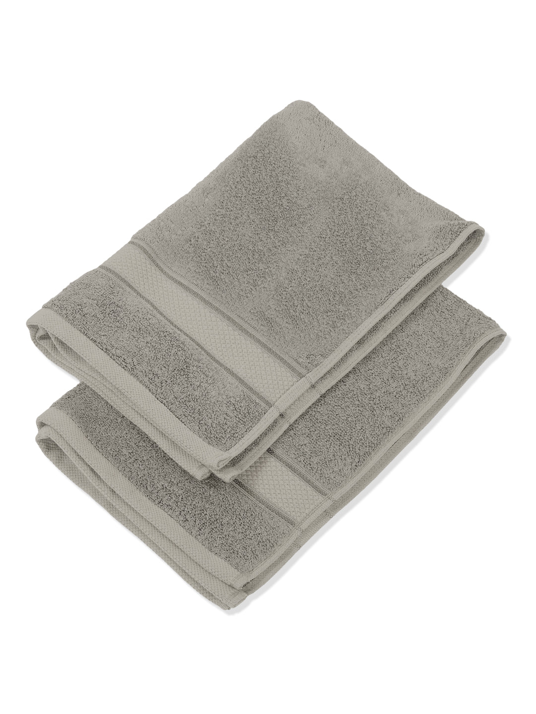 Luxury Light Grey Bamboo Cotton Solid 600 GSM Hand Towel Eco Bamboo 2 Pc Set Pvc Pack - Image 6