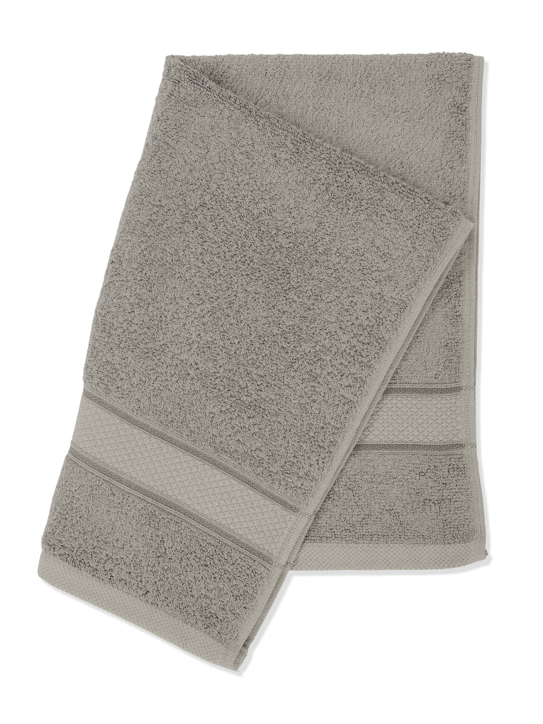 Luxury Light Grey Bamboo Cotton Solid 600 GSM Hand Towel Eco Bamboo 2 Pc Set Pvc Pack - Image 7
