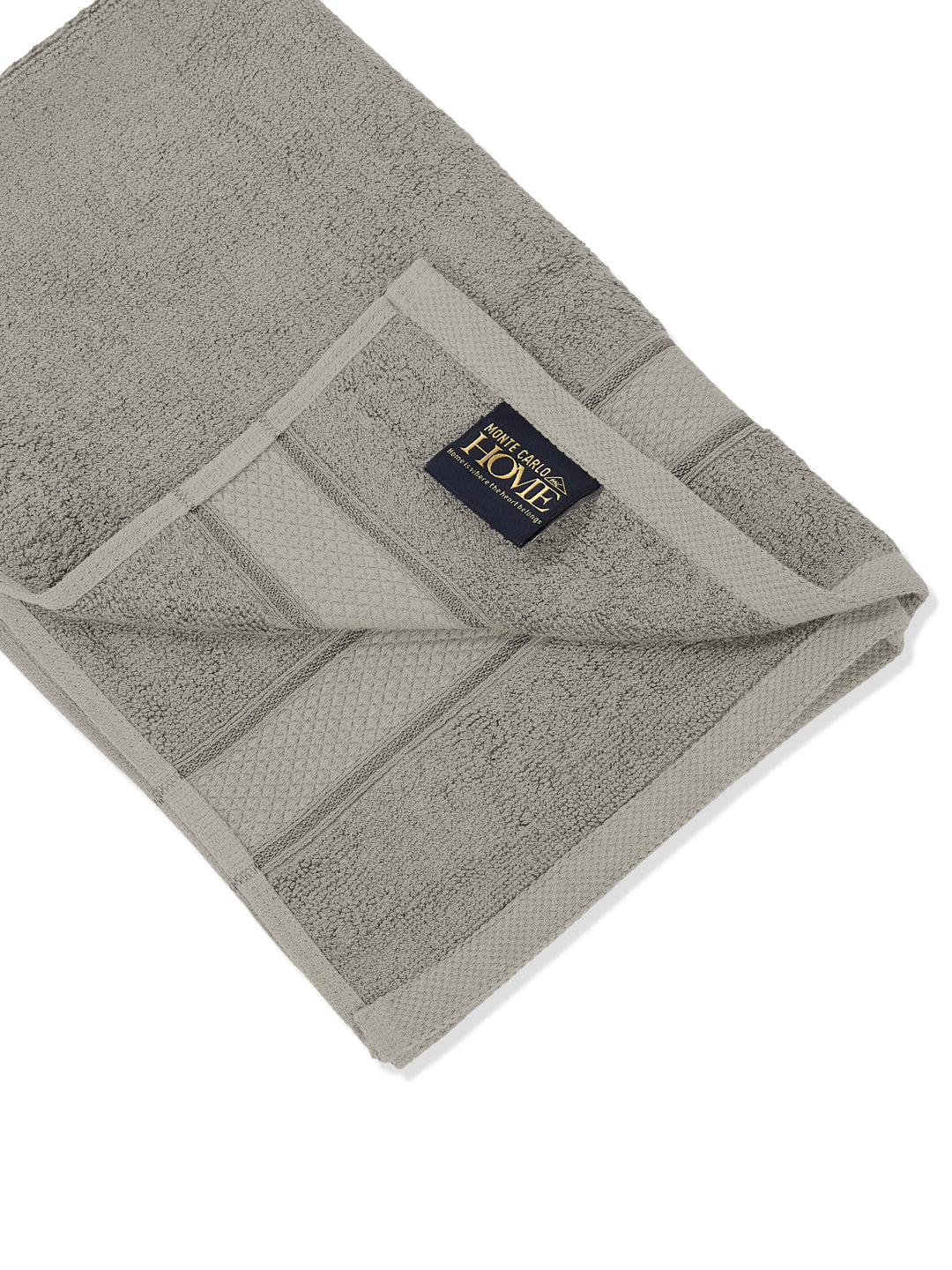 Luxury Light Grey Bamboo Cotton Solid 600 GSM Hand Towel Eco Bamboo 2 Pc Set Pvc Pack - Image 8