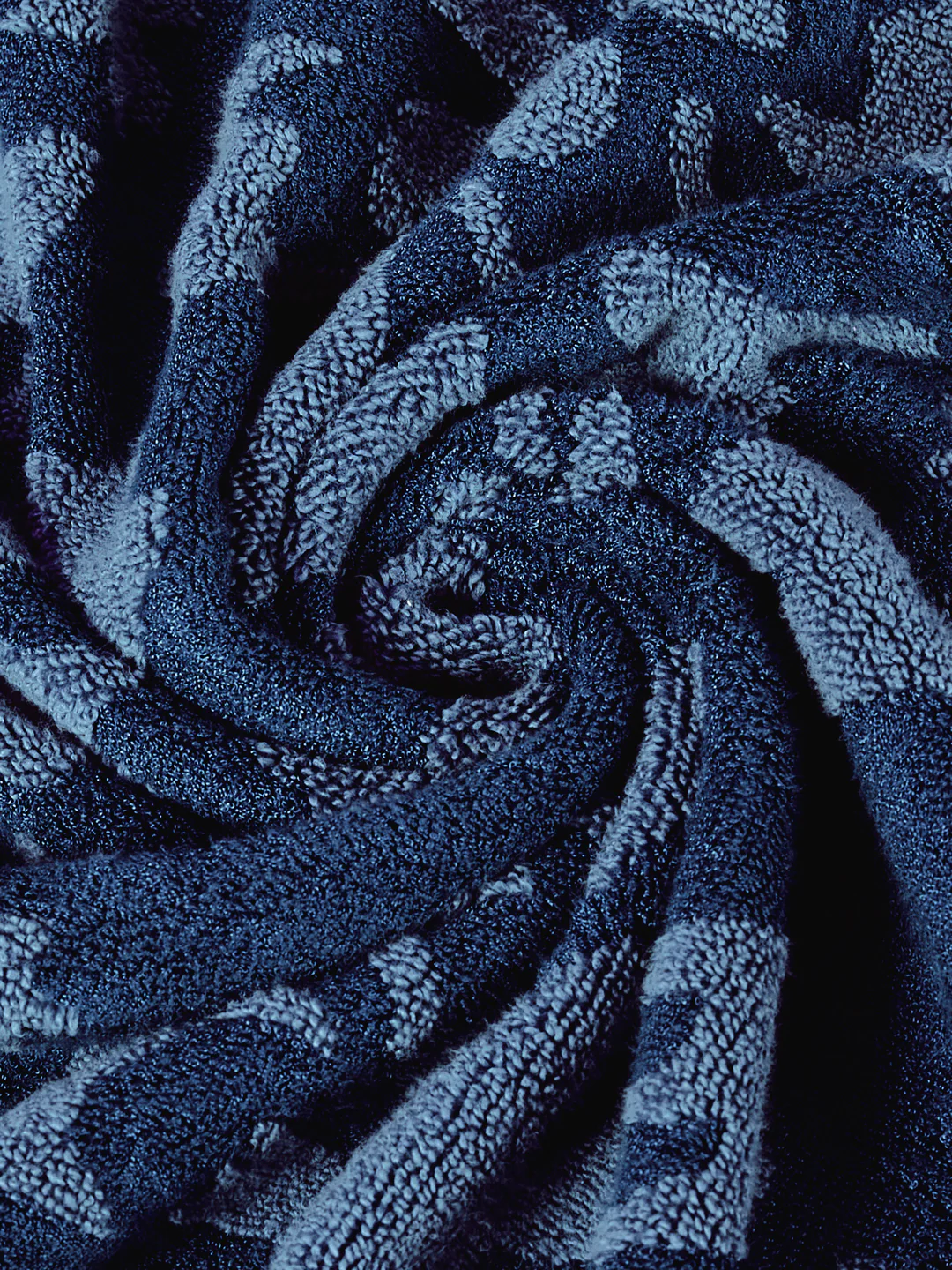 Luxury Navy Blue Bamboo Cotton Self Design 630 GSM Bath Towel Eco Bamboo Bliss 1 Pc Box Pack - Image 7