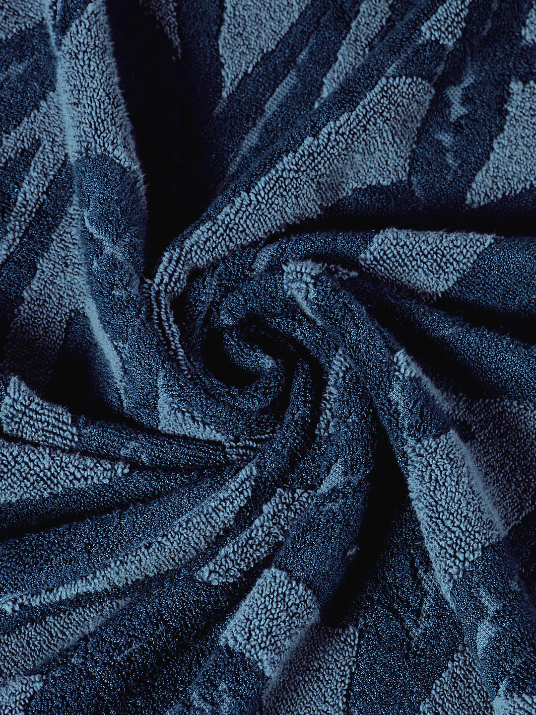 Luxury Navy Blue Bamboo Cotton Self Design 630 GSM Bath Towel Eco Bamboo Bliss 1 Pc Pvc - Image 7