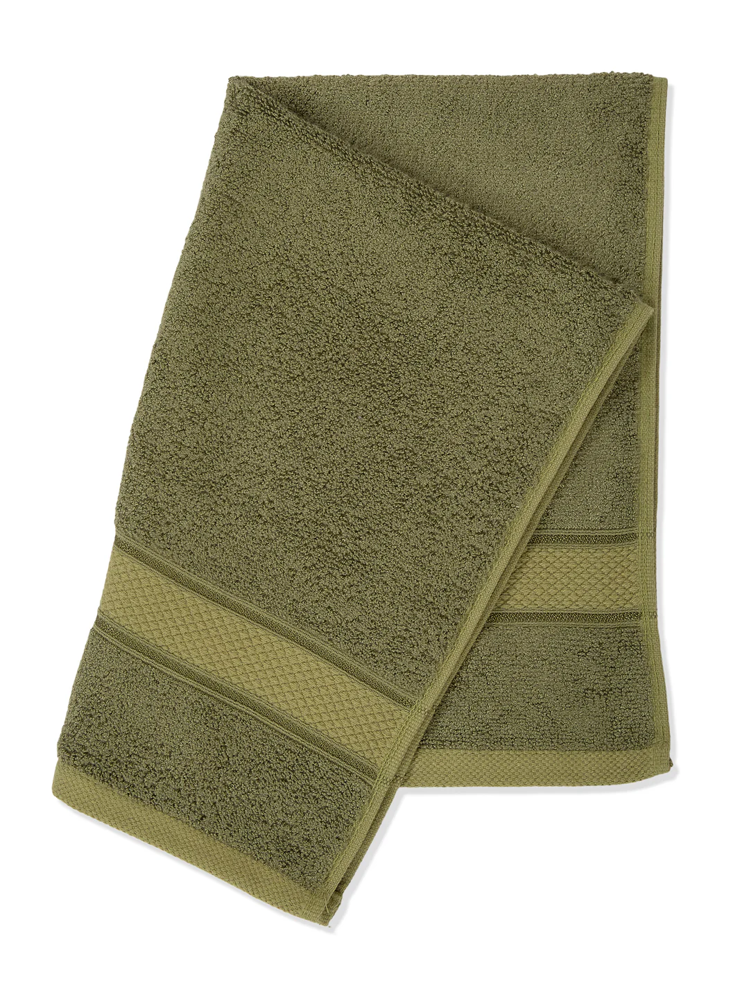 Luxury Olive Bamboo Cotton Solid 600 GSM Hand Towel Eco Bamboo 2 Pc Set Pvc Pack - Image 7