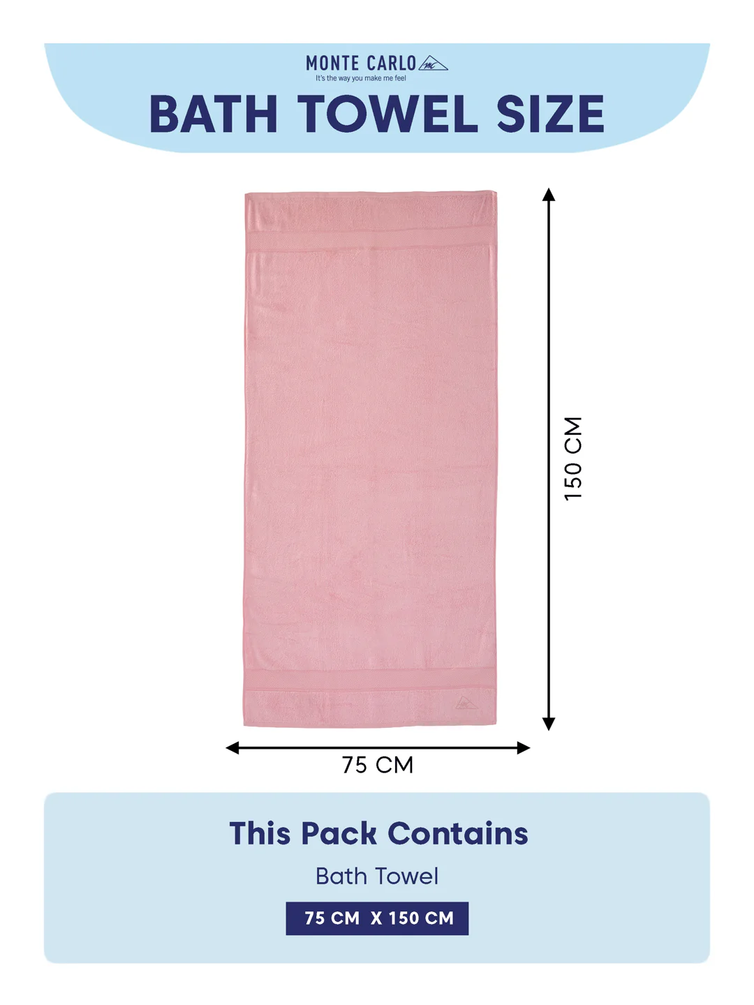 Luxury Pink Bamboo Cotton Solid 600 GSM Bath Towel Eco Bamboo 1 Pc Pvc Pack - Image 8