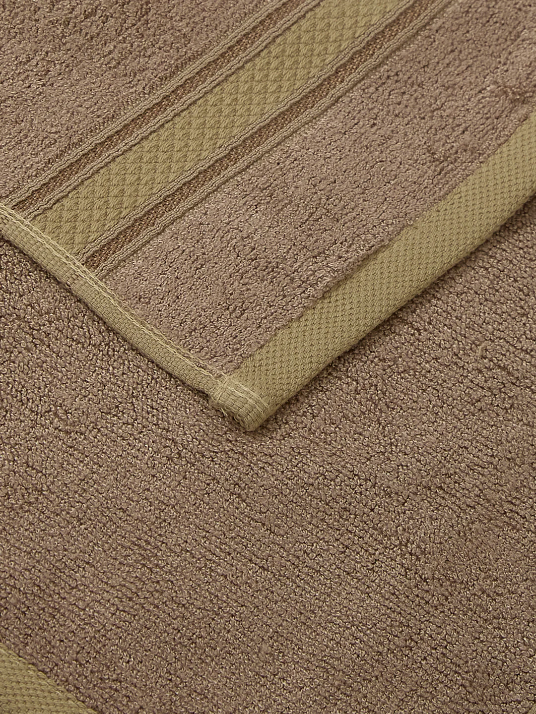 Luxury Rose Brown Solid 600 GSM Face Towel 4 Pc Set (Eco Bamboo Collection) - Image 6