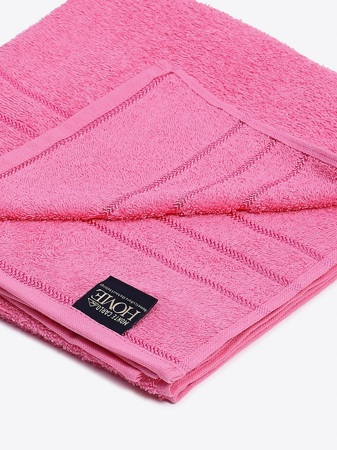 Magenta Cotton Solid 350 GSM Bath Towel (Soho) - Image 3