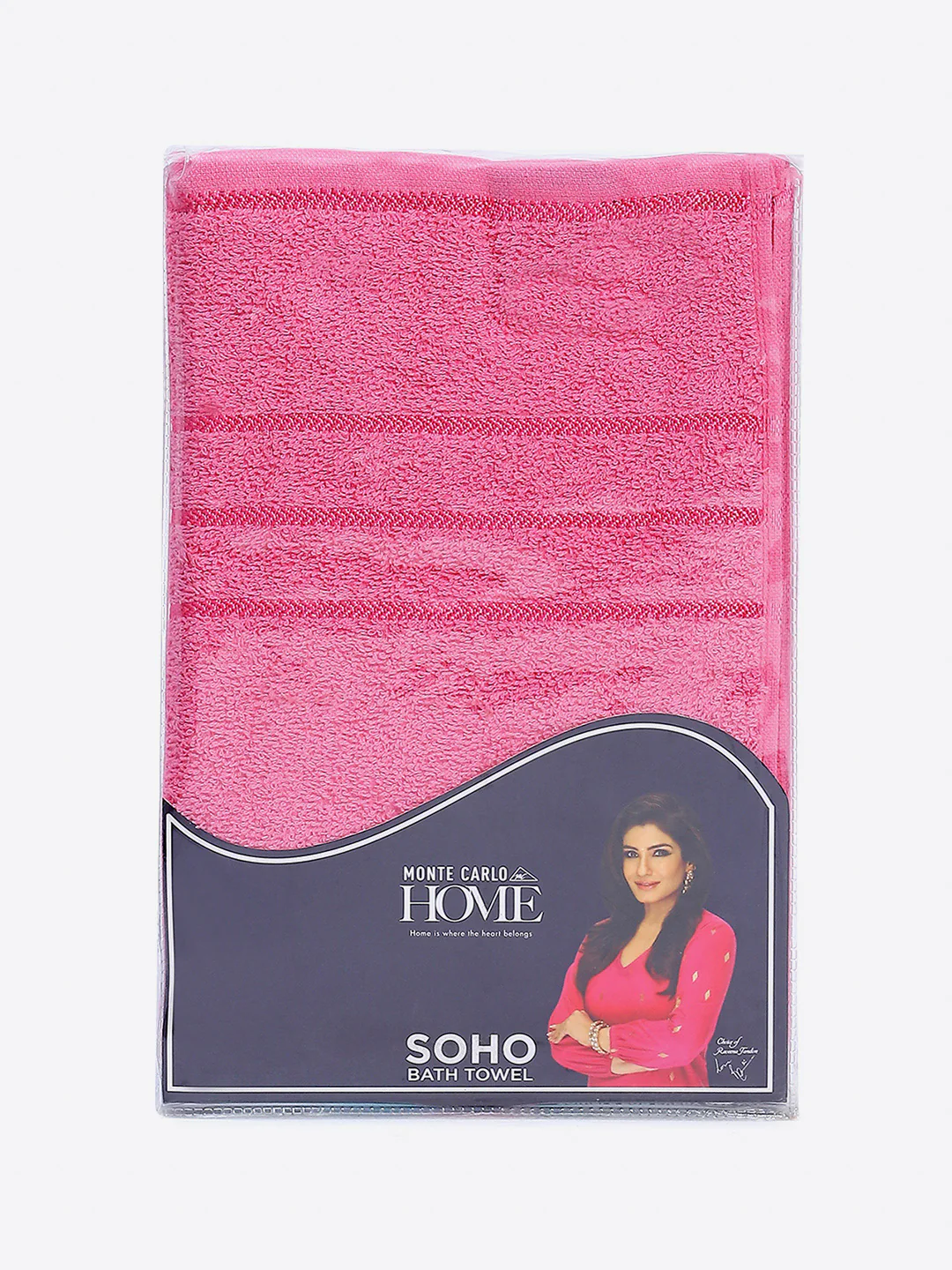 Magenta Cotton Solid 350 GSM Bath Towel (Soho) - Image 5