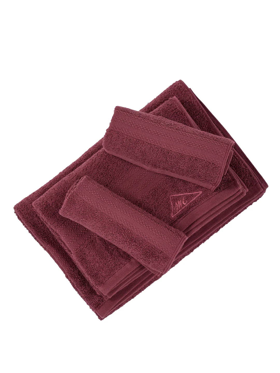 Maroon 100% Cotton Solid 380 GSM Bath Towel Jazz 4 Pc Set Gifting Box Pack - Image 6