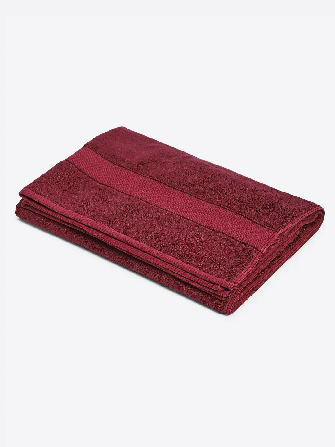 Maroon Bamboo Solid 600 GSM Bath Towel (Bamboo) - Image 2