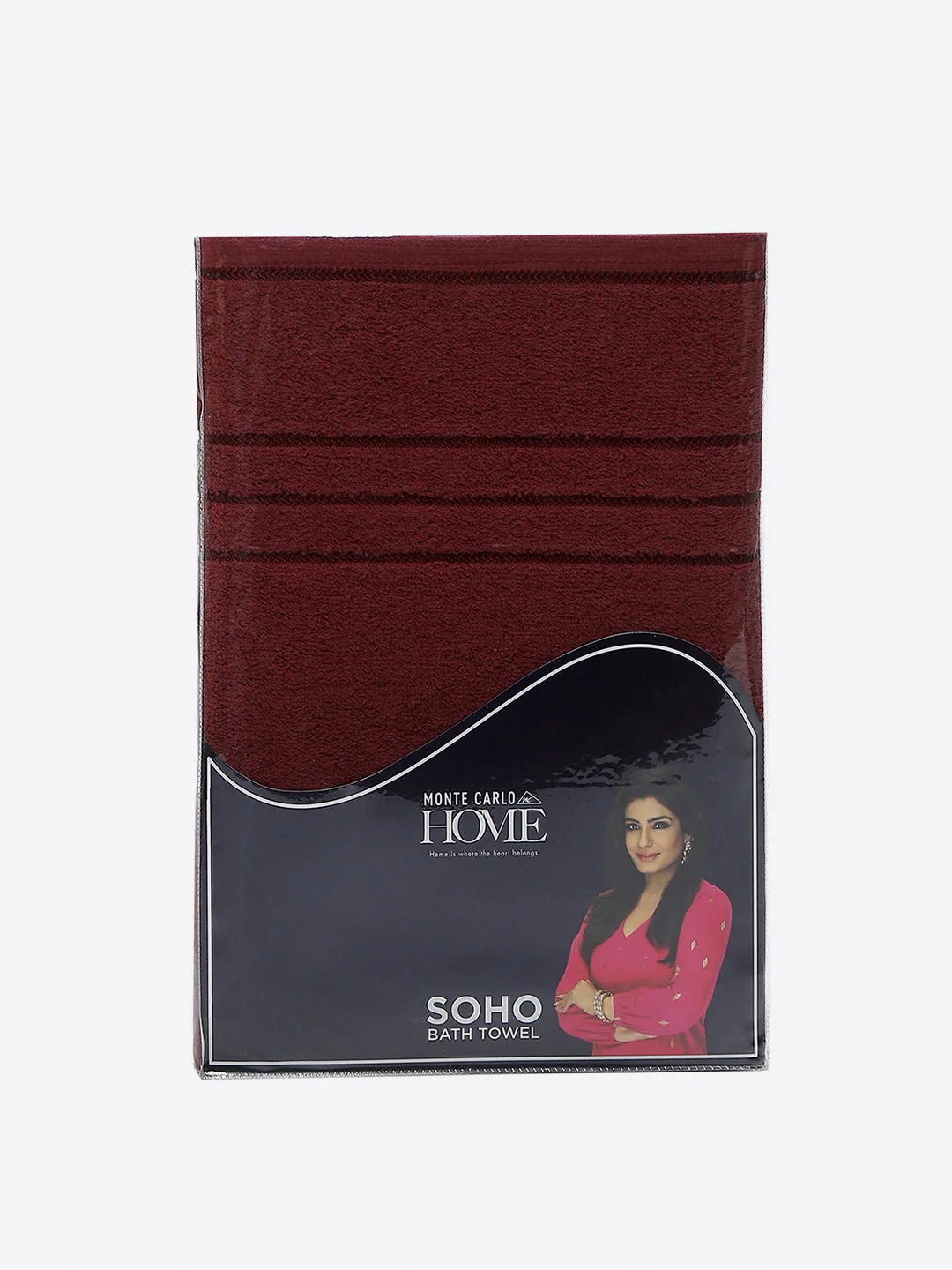 Maroon Cotton 350 GSM Bath Towel - Image 5