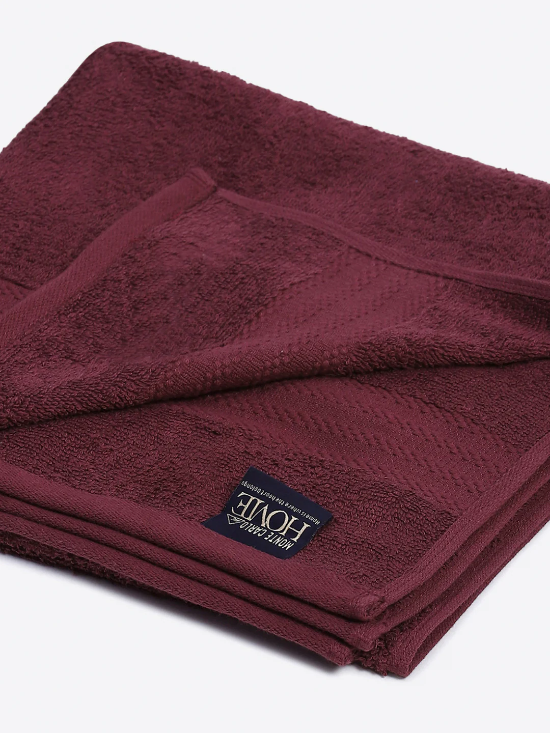 Maroon Cotton Solid 400 GSM Bath Towel (Jazz) - Image 3