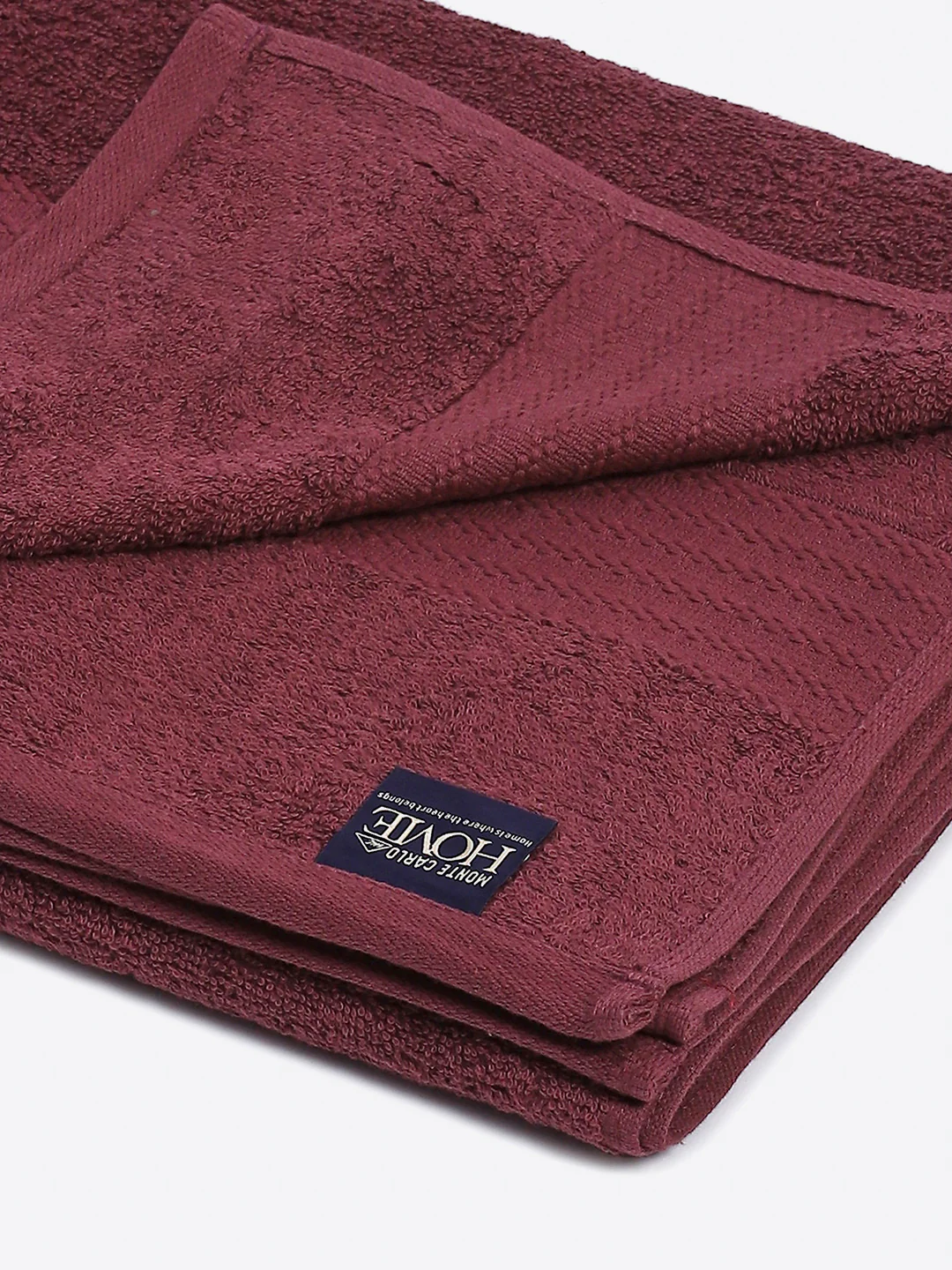 Maroon Cotton Solid 400 GSM Car Towel (Jazz) - Image 3