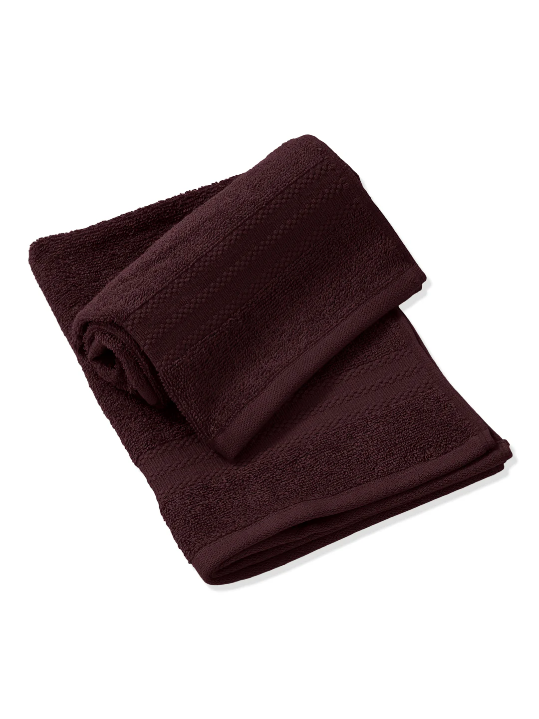 Maroon Pure Cotton Solid 380 GSM Hand Towel 2 Pc Set (Jazz Collection) - Image 4