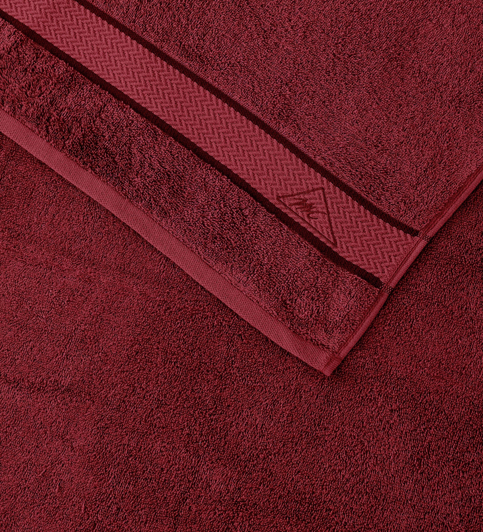 Maroon Pure Cotton Solid 450 GSM Bath Towel 1 Piece (Oasis Collection) - Image 6