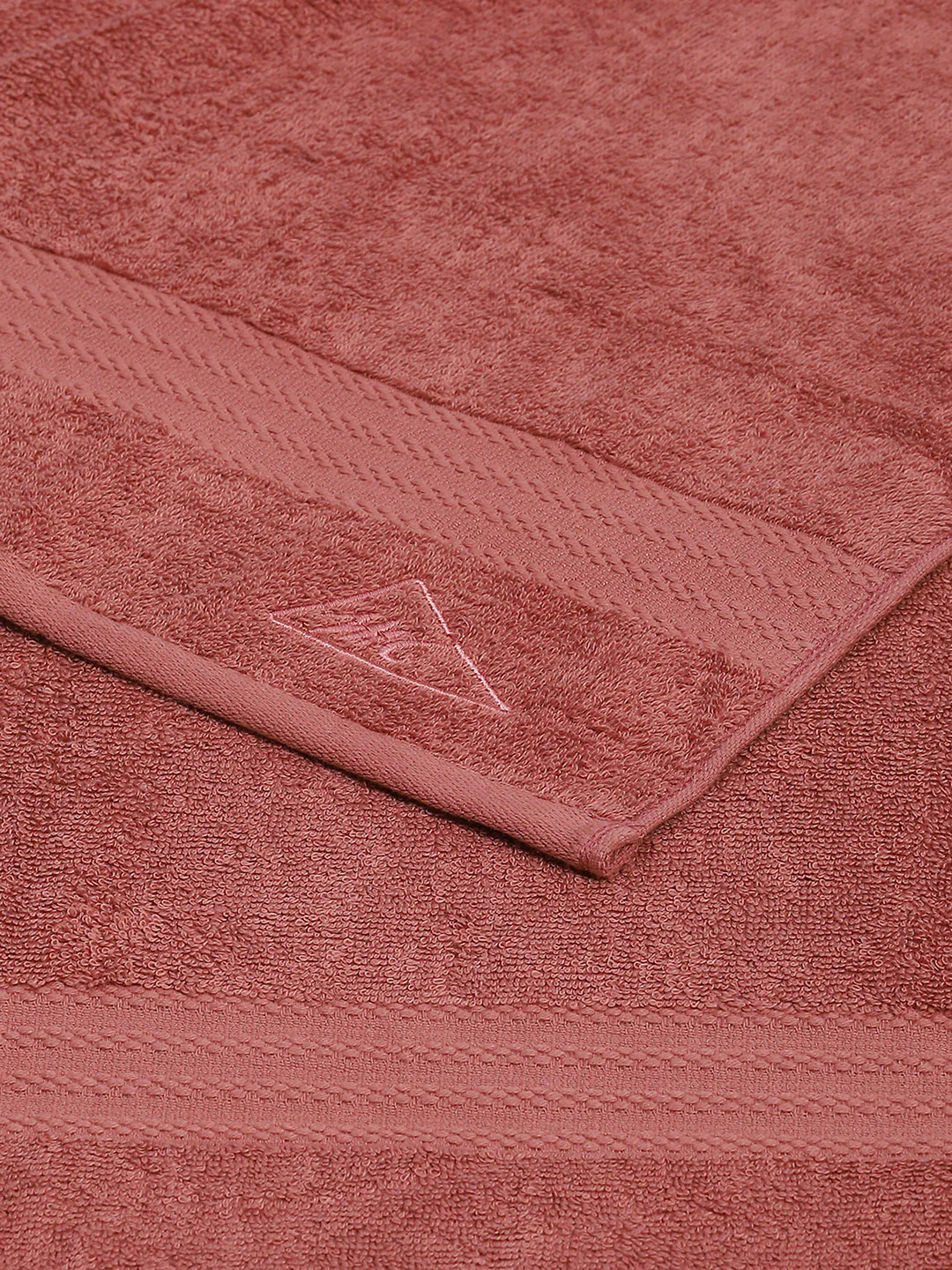 Mauve Cotton Solid 400 GSM Bath Towel (Jazz) - Image 4