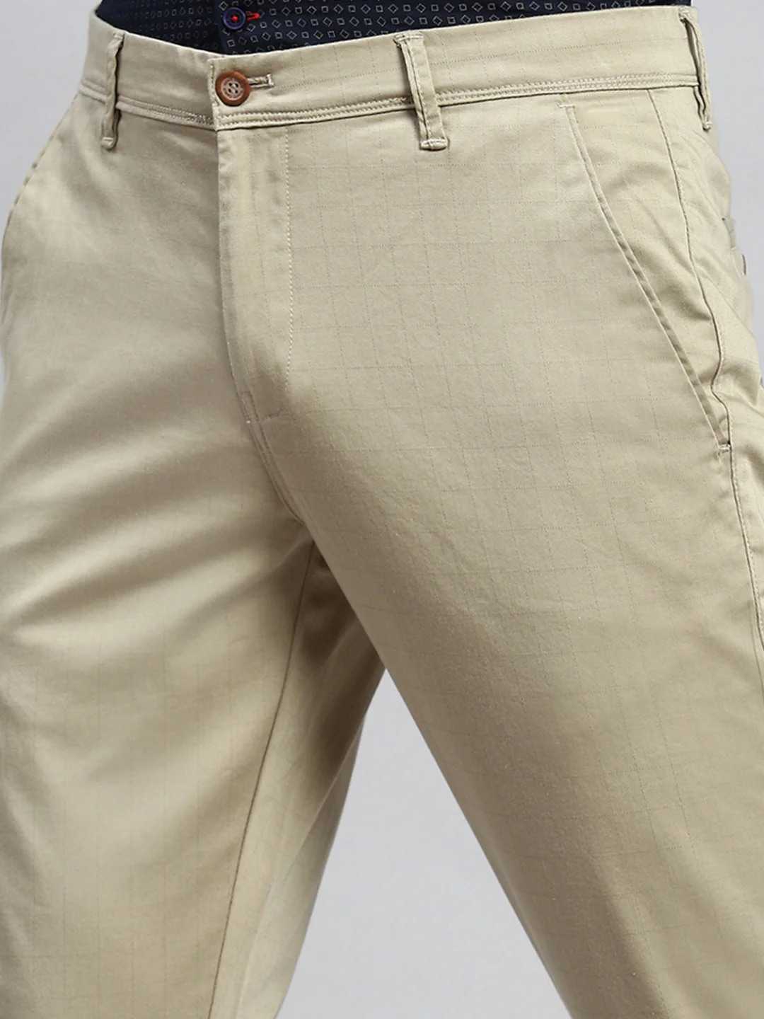Men Beige Regular Fit Trouser - Image 6