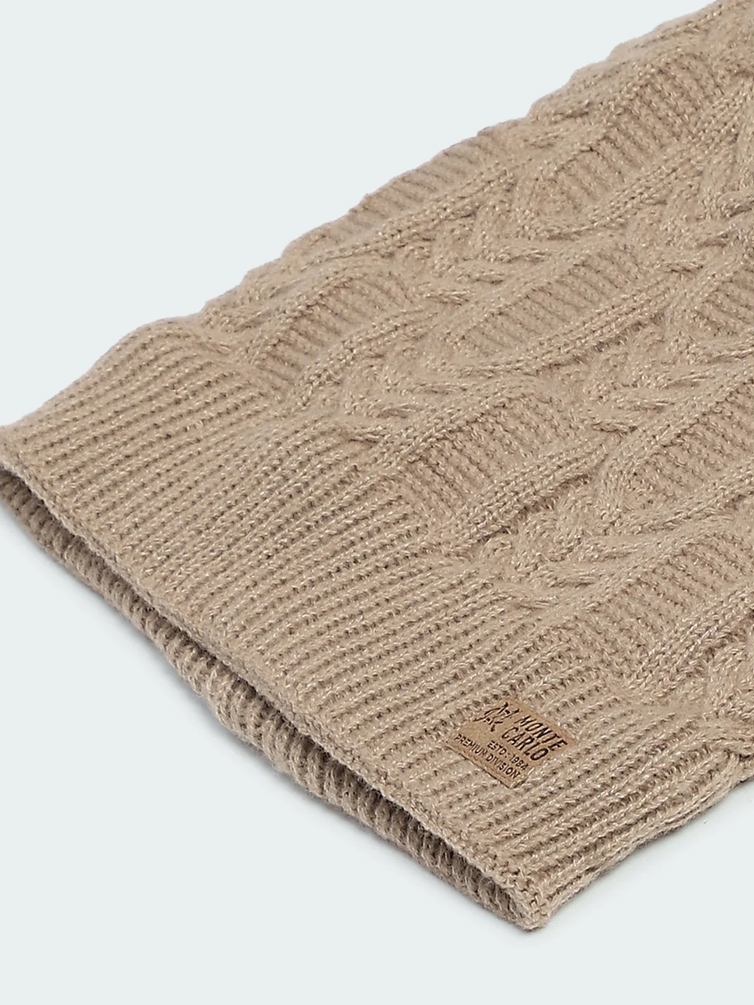 Men Beige Self Design Cap - Image 7