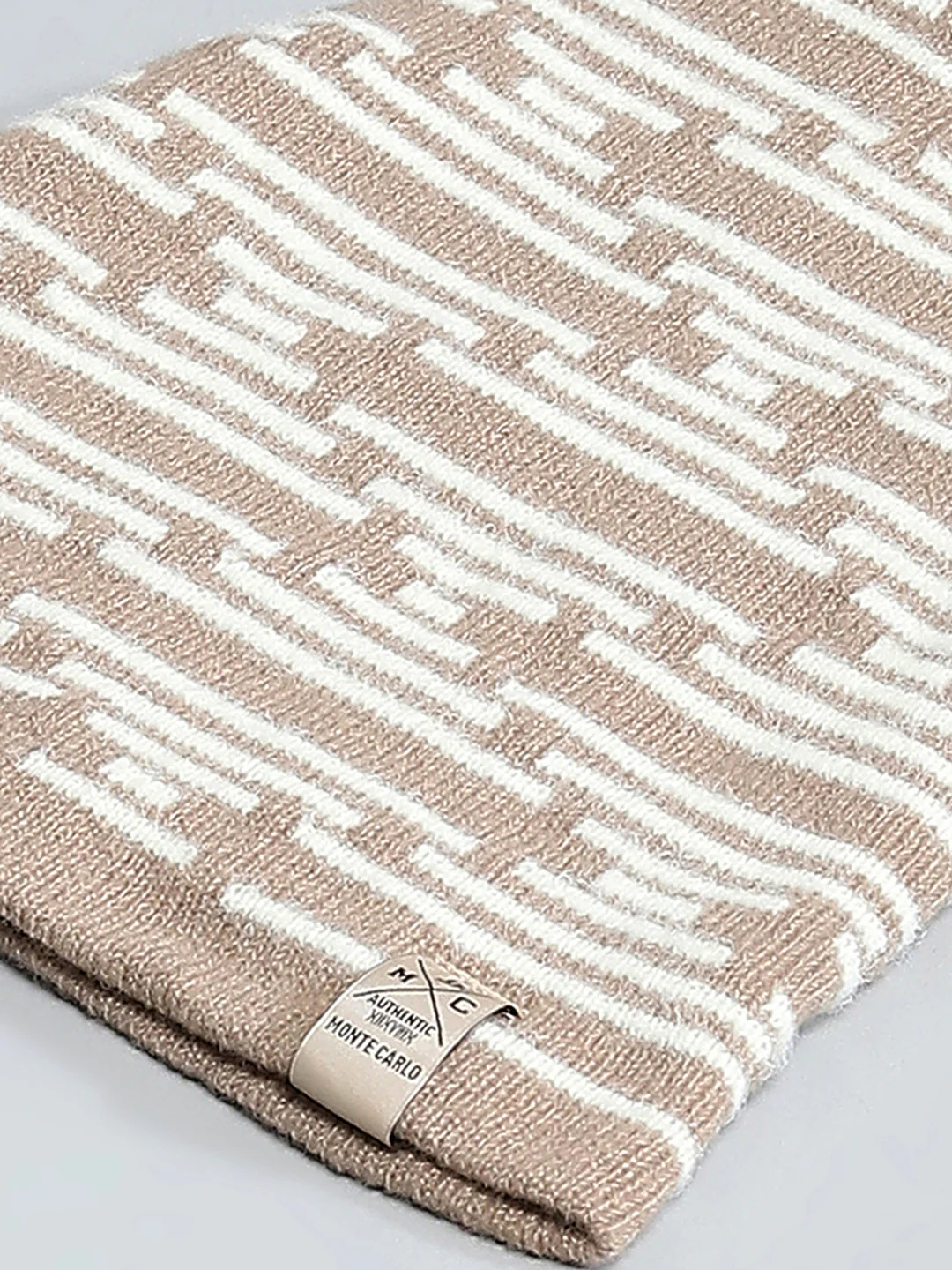 Men Beige Self Design Cap - Image 7