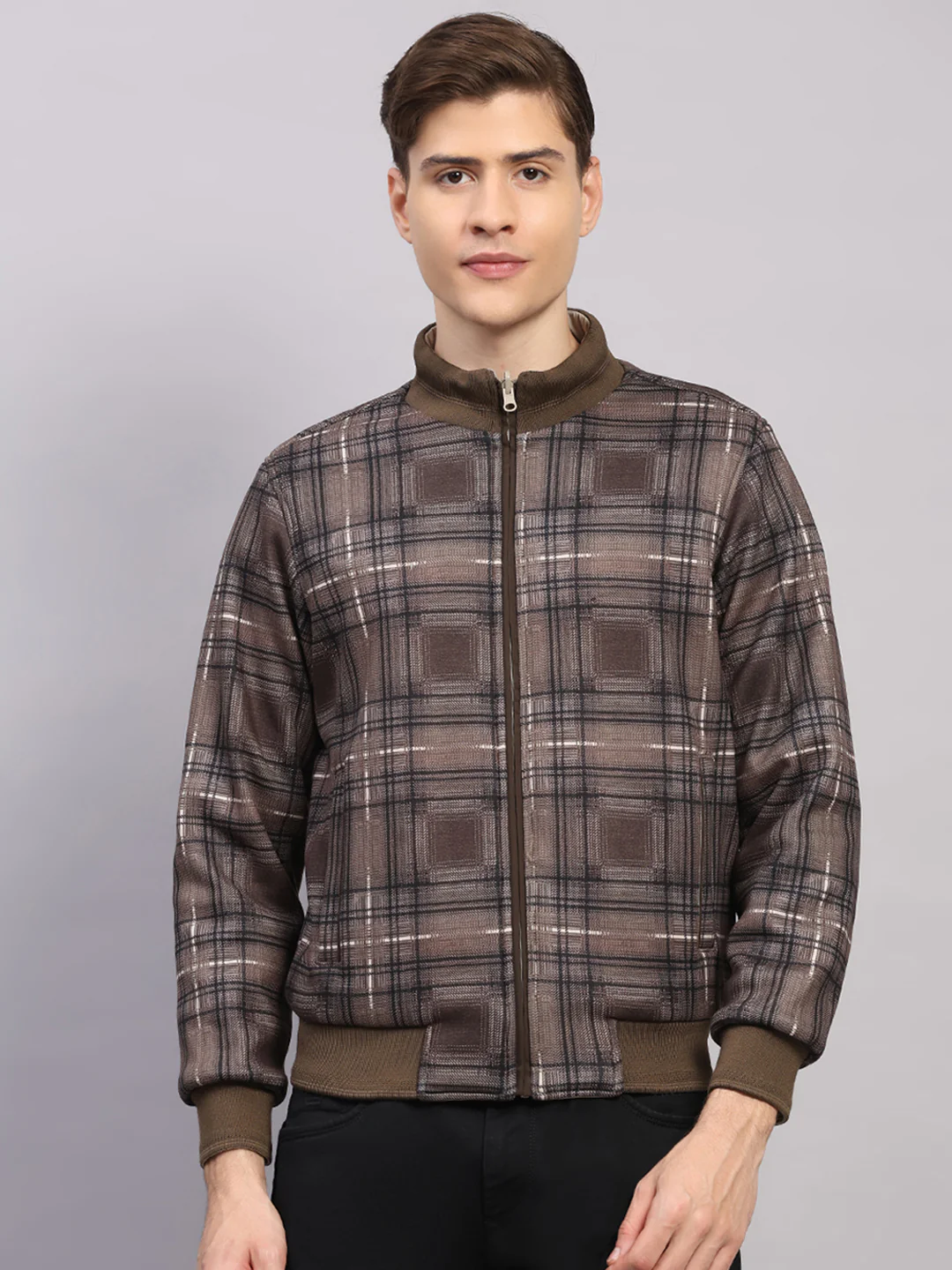 Luxuria Men Beige Solid Collar Full Sleeve Jacket - Image 7