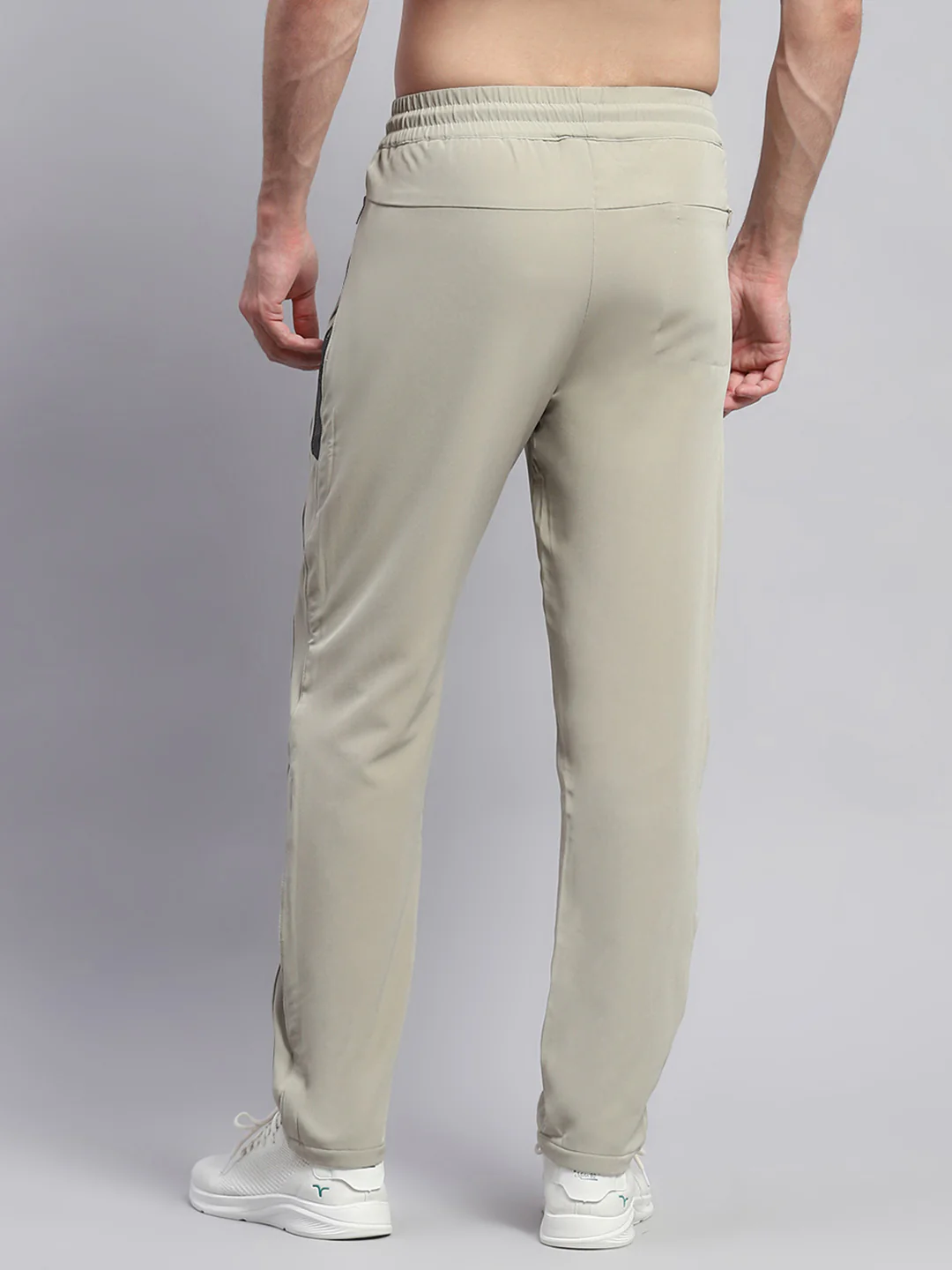 Men Beige Solid Regular Fit Lower - Image 5