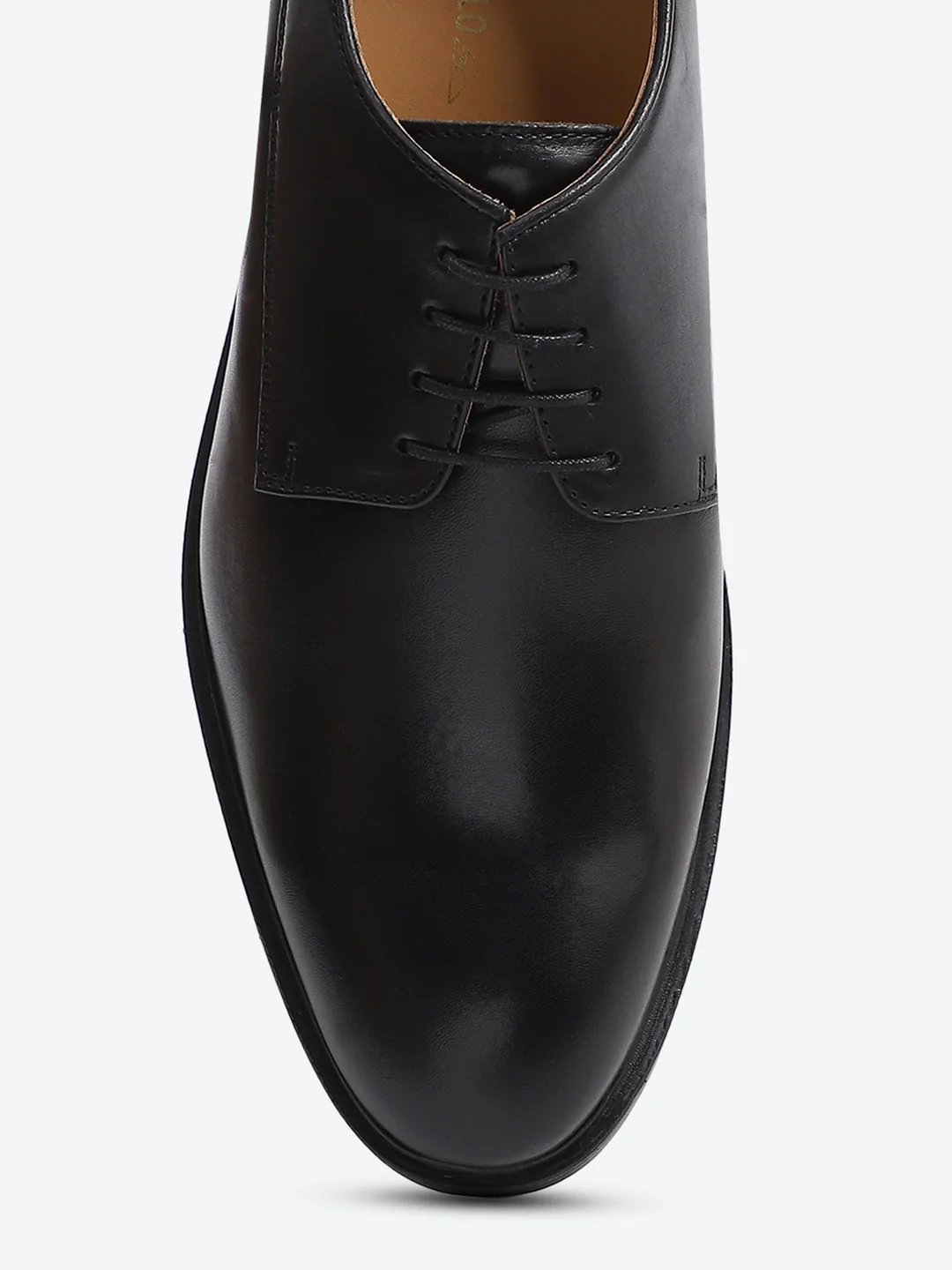 Men Black Lace Up Genuine Leather Formal Derby - Image 8