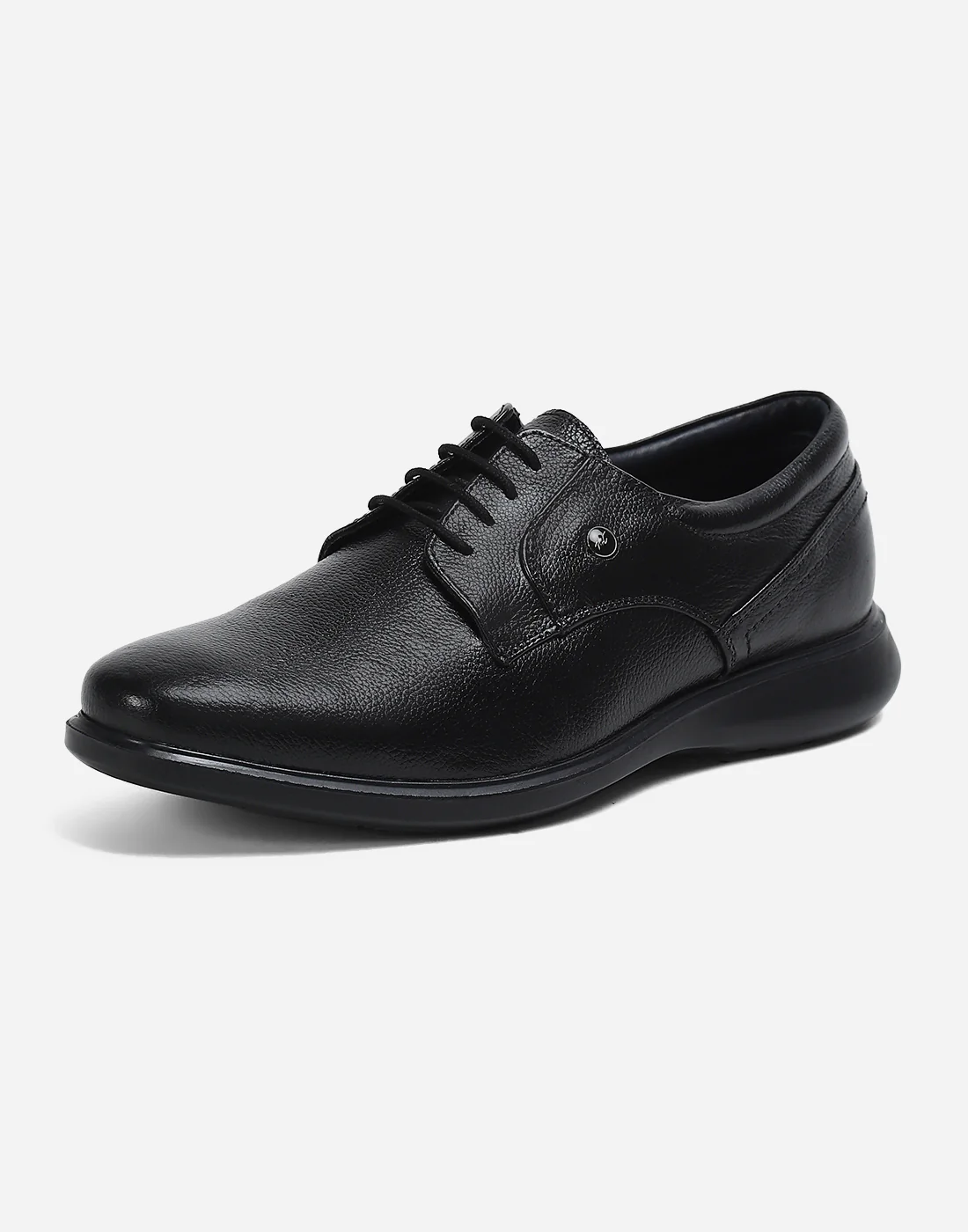 Men Black Lace Up Genuine Leather Formal Derby - Image 3