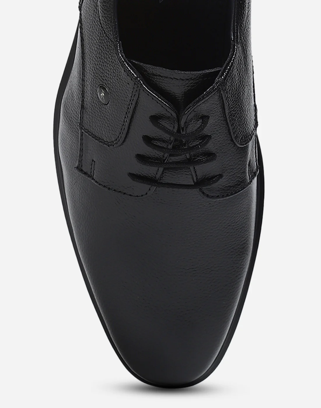 Men Black Lace Up Genuine Leather Formal Derby - Image 7