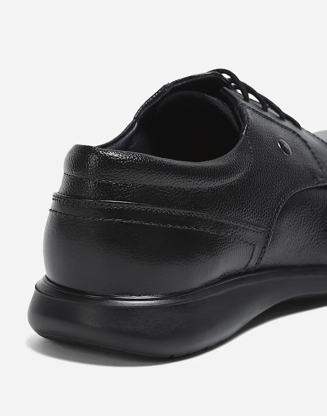Men Black Lace Up Genuine Leather Formal Derby - Image 9