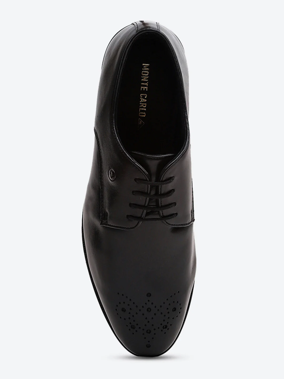Men Black Genuine Leather Comfortable Lace-Up Formal Derby Shoes - Image 6