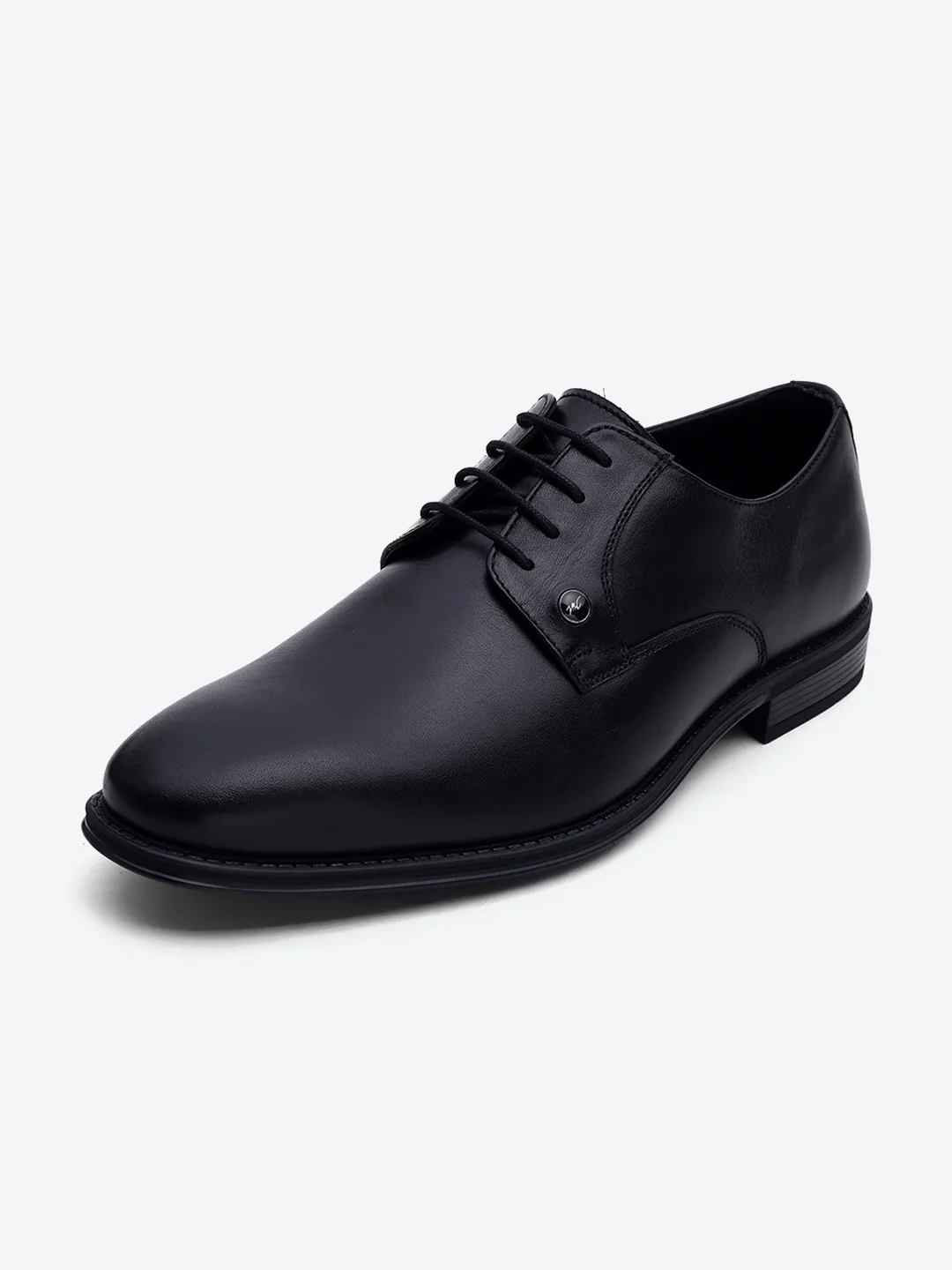 Men Black Lace Up Genuine Leather Formal Derby - Image 3