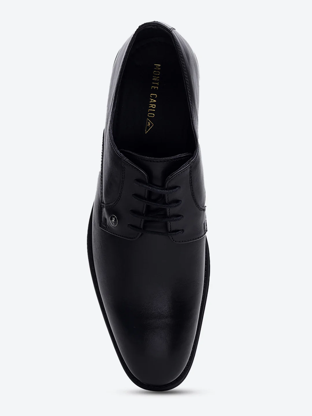 Men Black Lace Up Genuine Leather Formal Derby - Image 6
