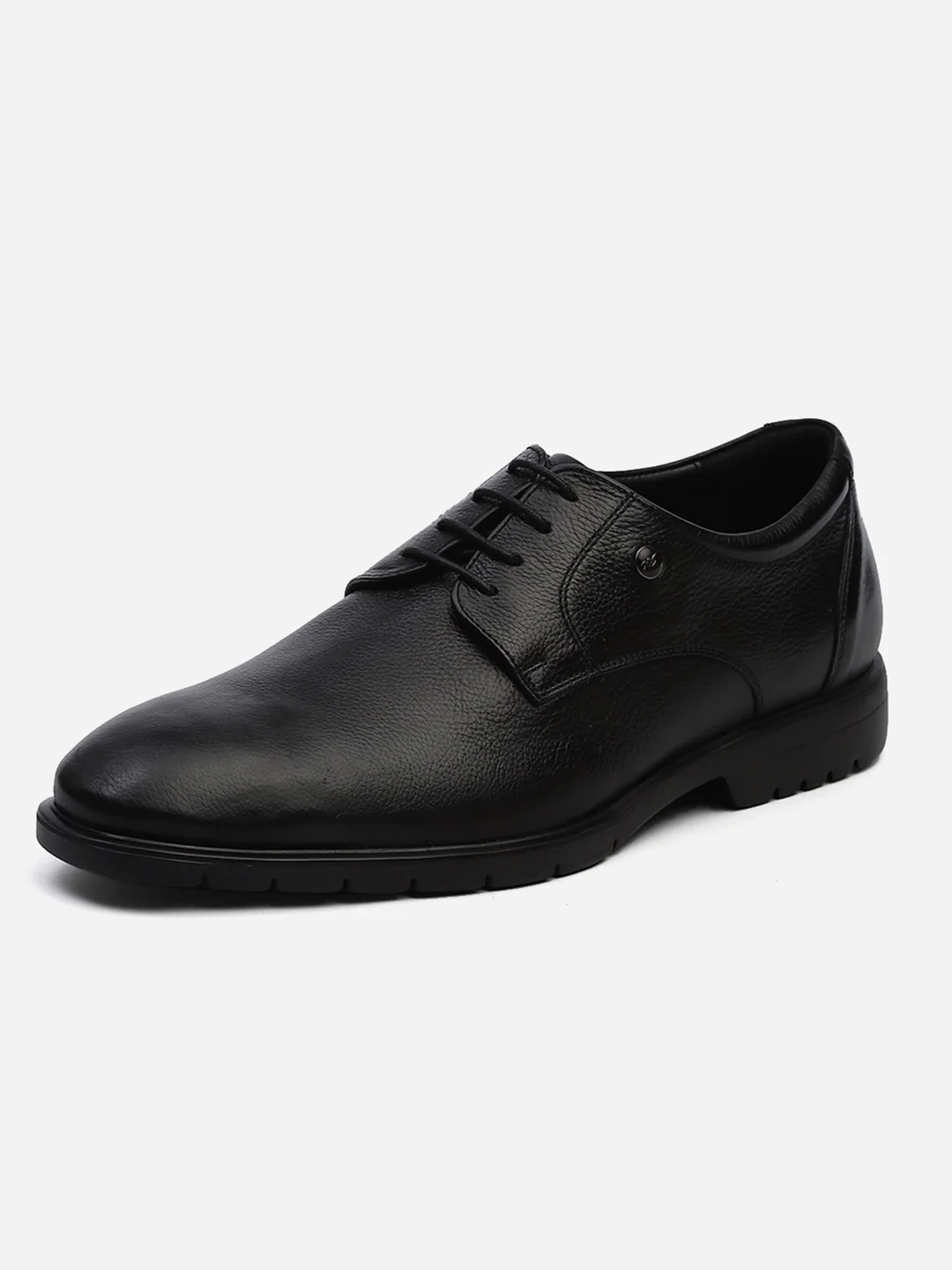 Men Black Lace Up Genuine Leather Formal Derby - Image 3