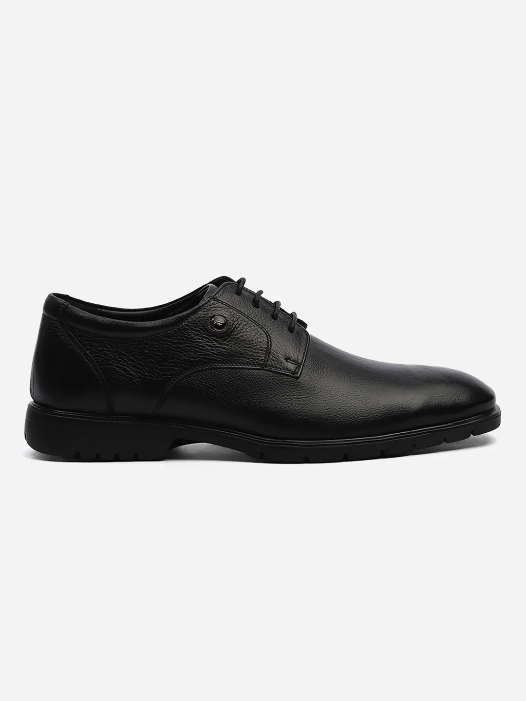 Men Black Lace Up Genuine Leather Formal Derby - Image 5