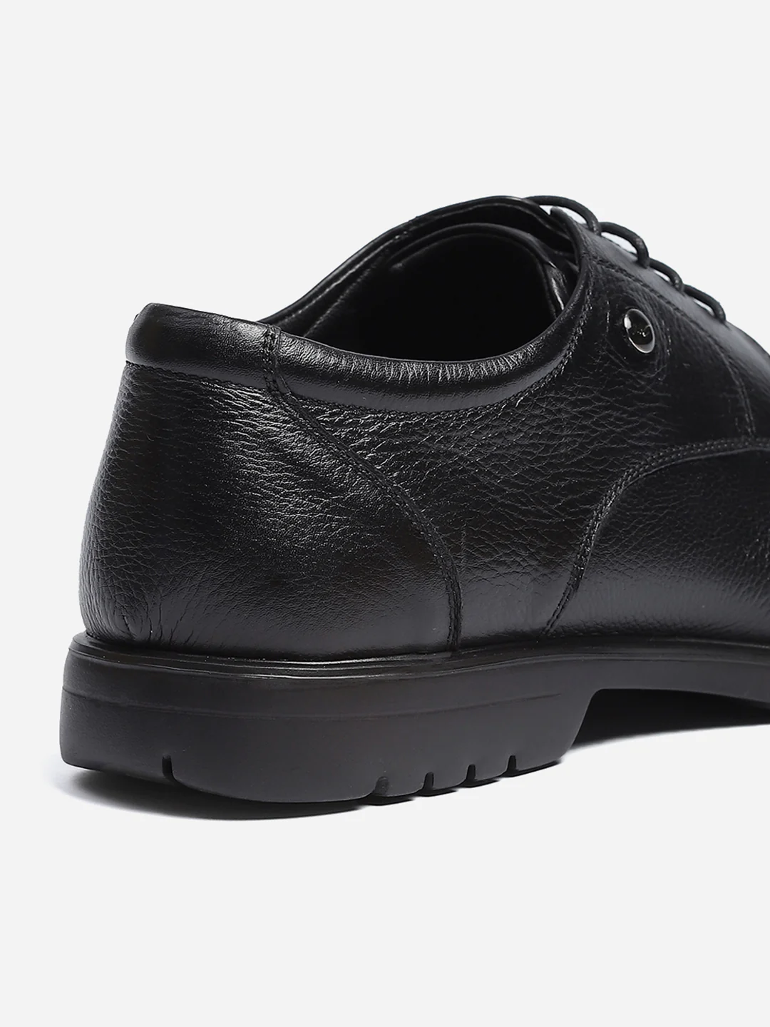 Men Black Lace Up Genuine Leather Formal Derby - Image 9