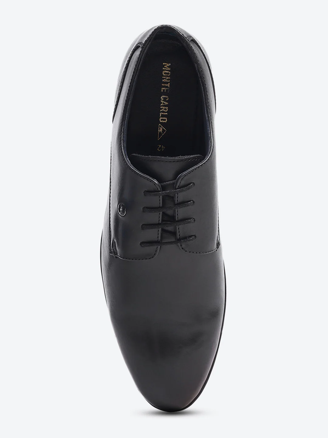 Men Black Lace Up Genuine Leather Formal Derbys - Image 6