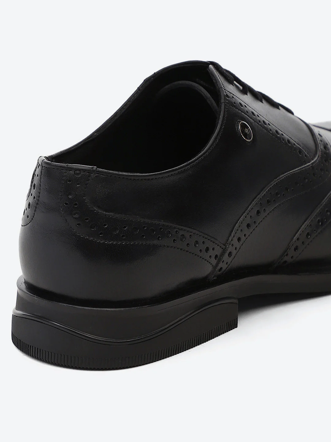 Men Black Lace Up Genuine Leather Formal Oxfords - Image 9