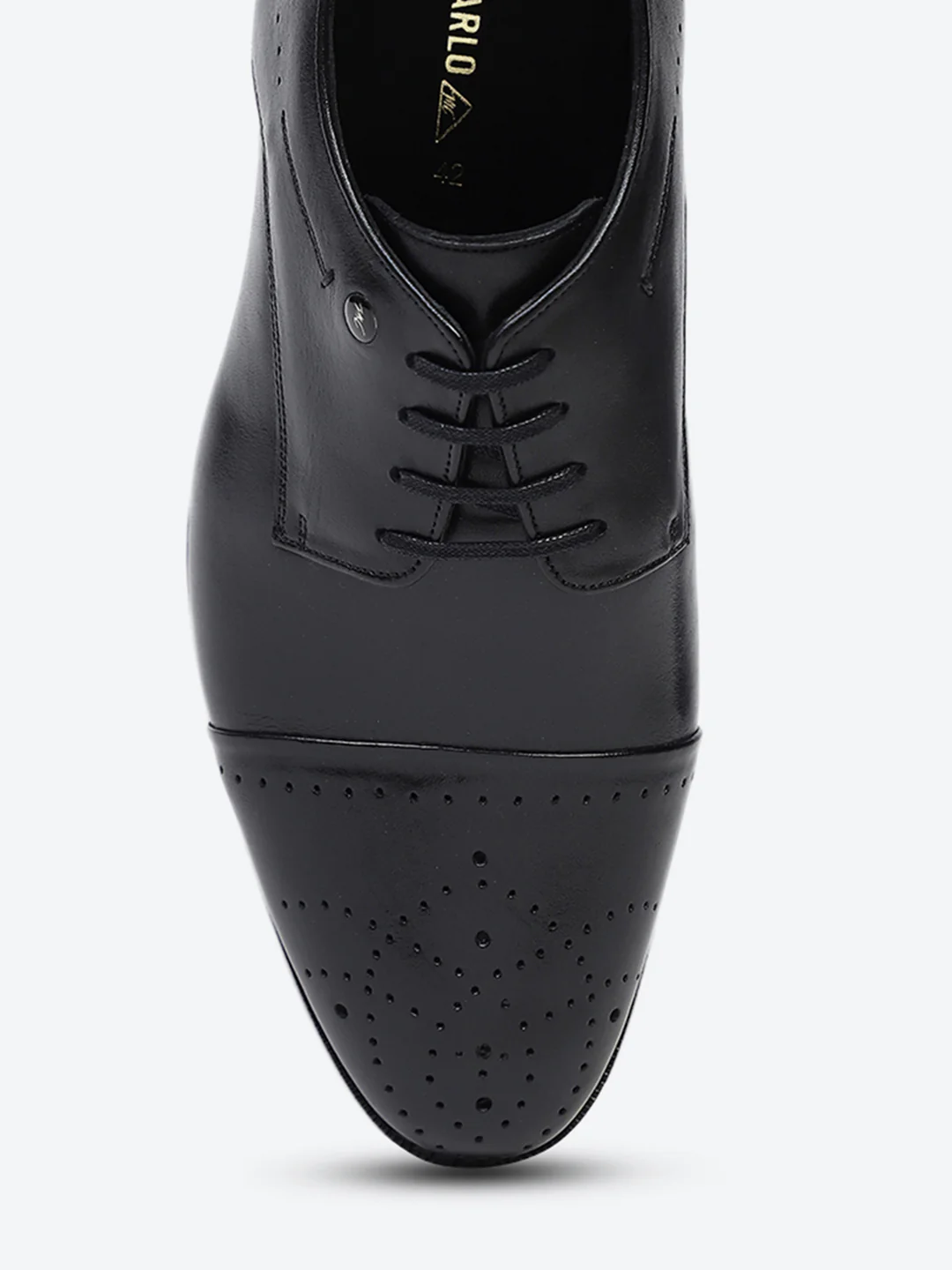 Men Black Lace Up Genuine Leather Formal Shoes - Image 7