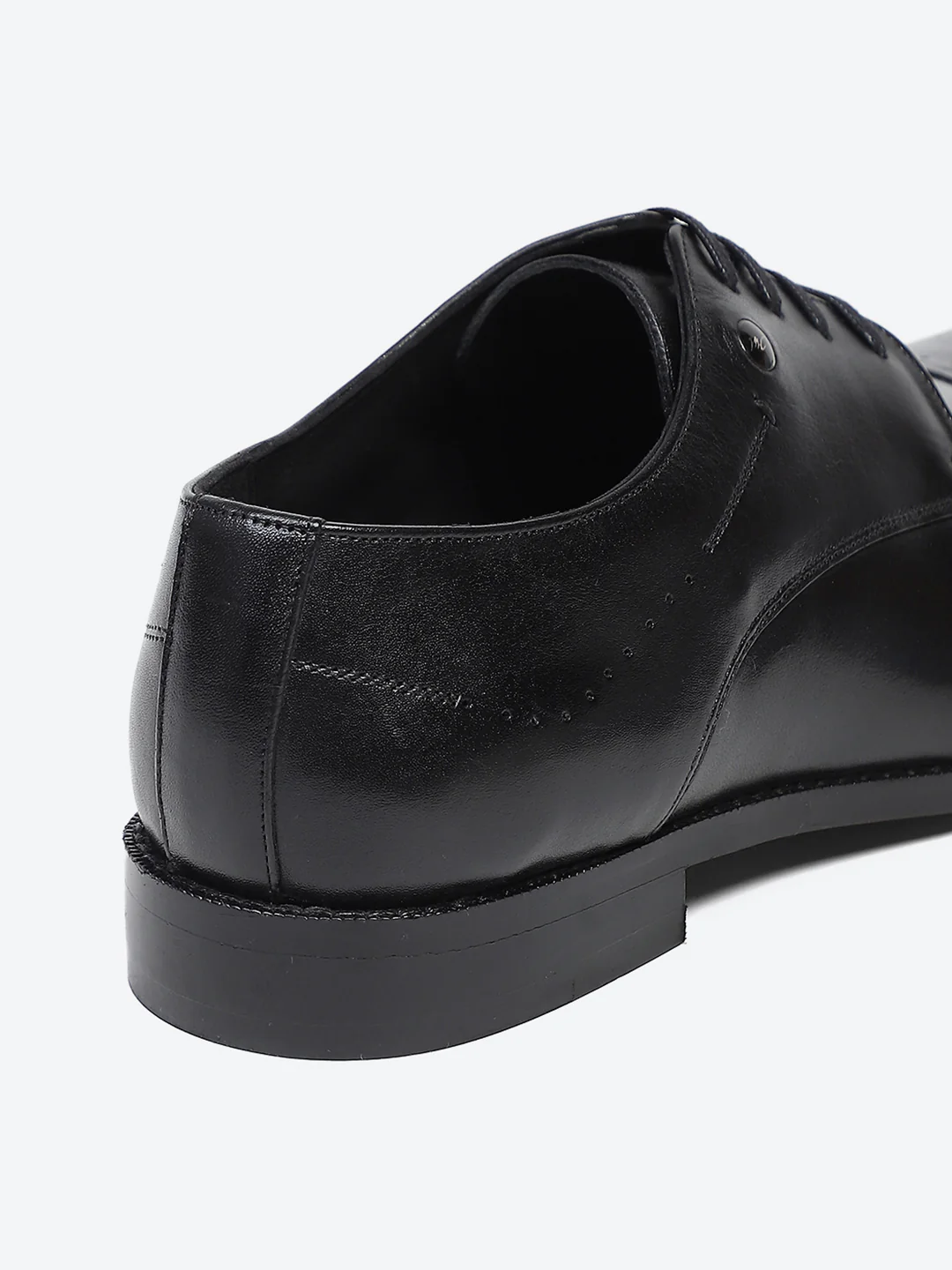 Men Black Lace Up Genuine Leather Formal Shoes - Image 9