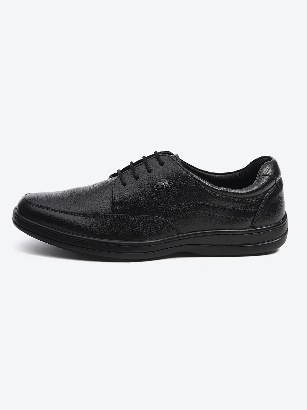Men Black Lace Up Genuine Leather Formal Shoes - Image 4