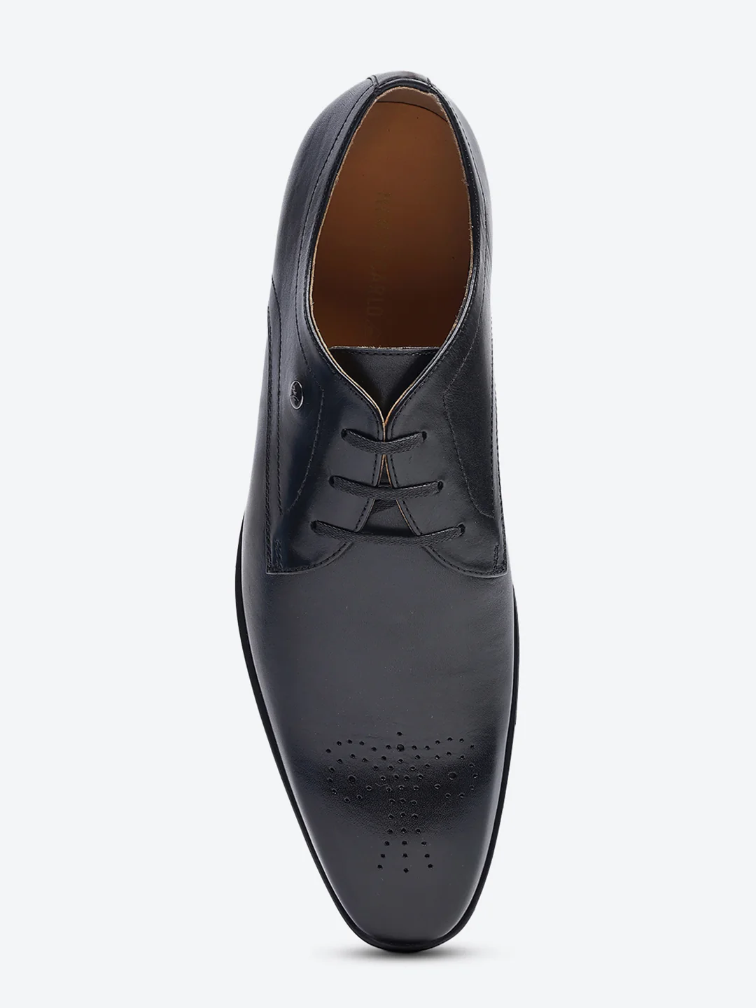 Men Black Lace Up Genuine Leather Formal Shoes - Image 6