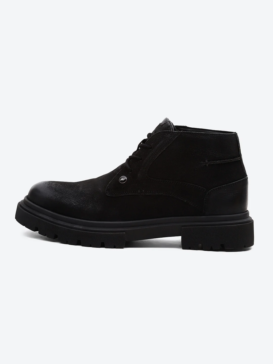Men Black Lace Up Genuine Leather Comfortable and Light weight Outdoor Boots - Image 4