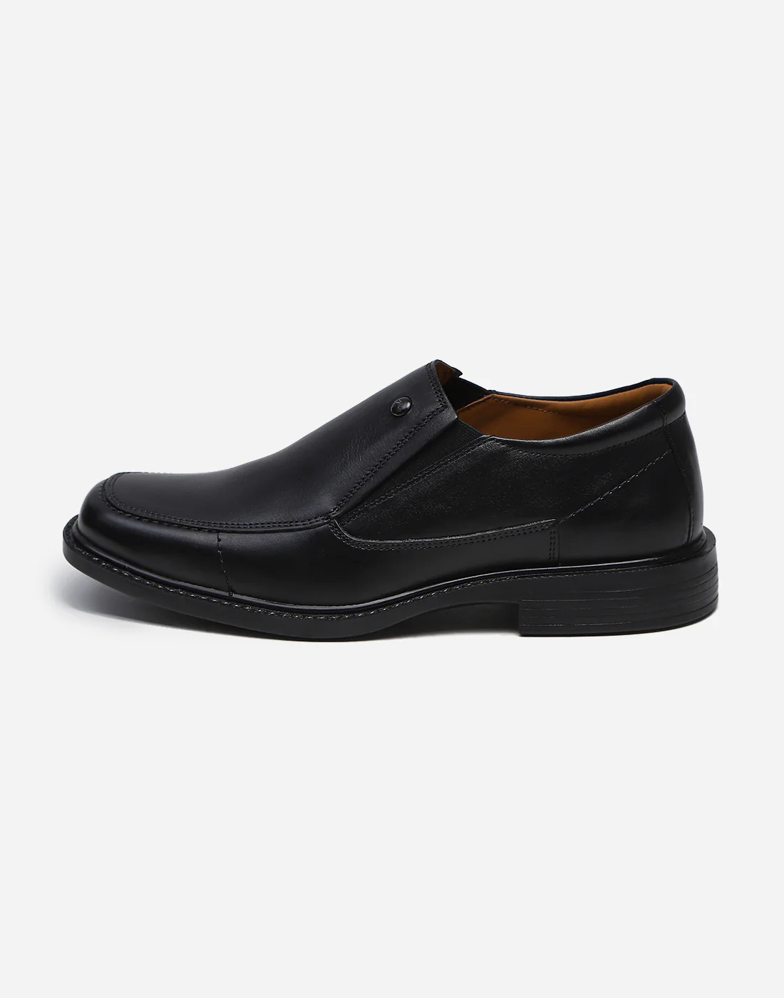Men Black Slip on Genuine Leather Penny Loafers - Image 4