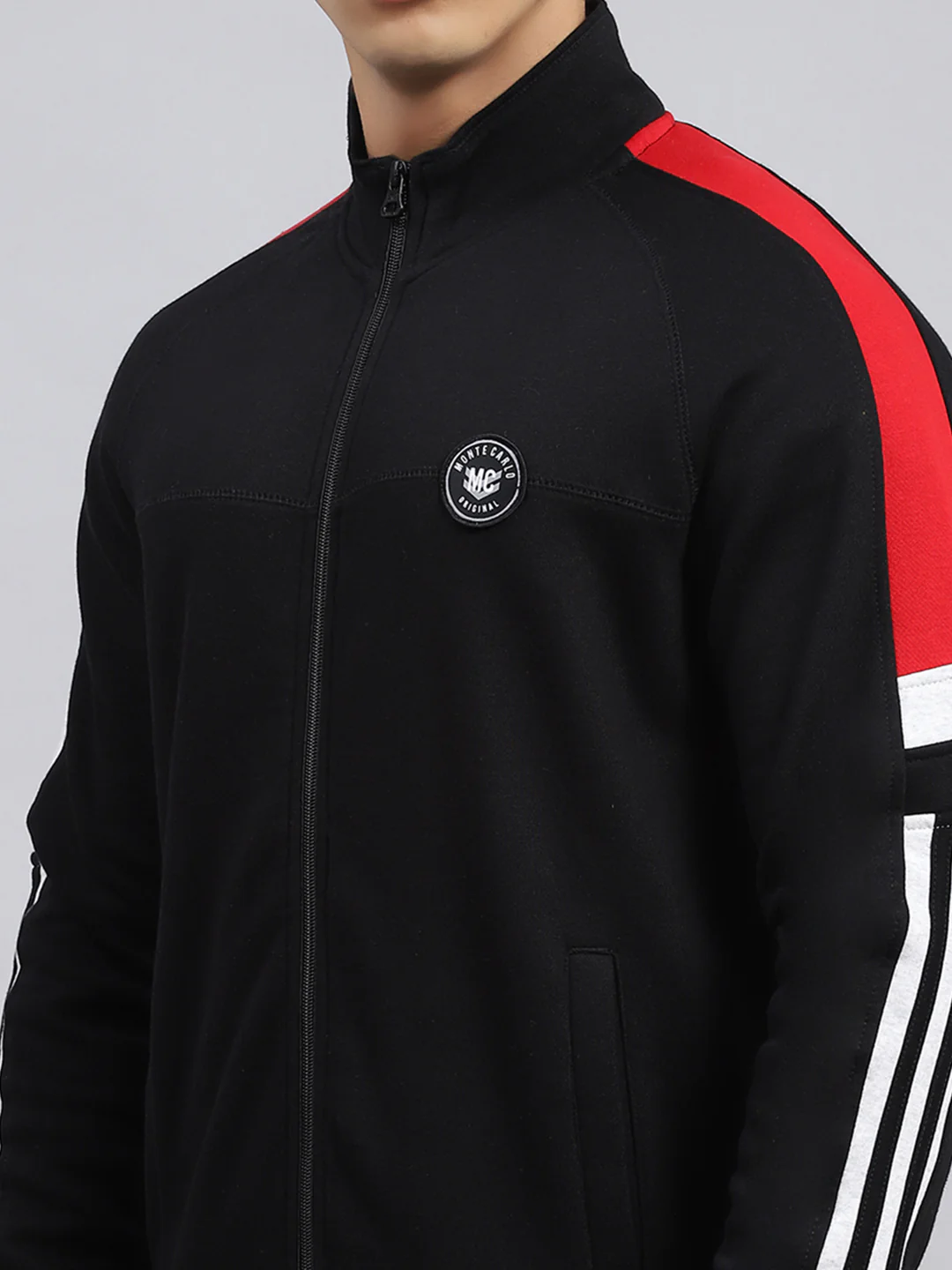 Men Black Plain Tracksuit - Image 6