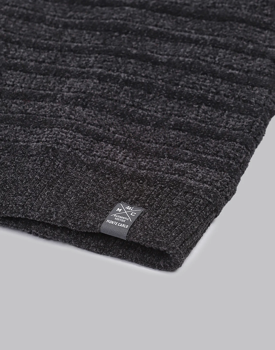 Men Black Printed Blend Wool Cap - Image 7